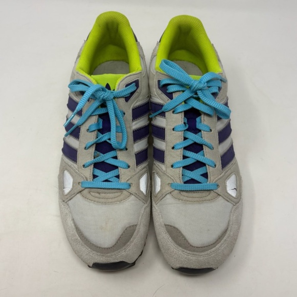 Adidas Originals ZX 8000 Mens 10 Retro Runner Sneakers Gray Blue Green Q35455